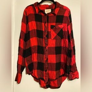 💚3 for $10!💚 Arizona Jeans Co. Boyfriend Fit Flannel - size Large